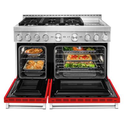 48" KitchenAid 6.3 Cu. Ft. Smart Commercial-Style Gas Range With Griddle - KFGC558JPA