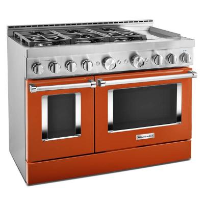 48'' KitchenAid 6.3 Cu. Ft. Smart Commercial-Style Gas Range with Griddle - KFGC558JSC