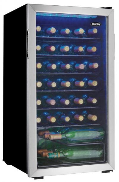 18" Danby 3.3 cubic feet Capacity 36 Bottle Wine Cooler - DWC036A1BSSDB-6