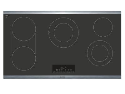 36" Bosch 800 Series Electric Cooktop Black With Stainless Steel Frame - NET8668SUC