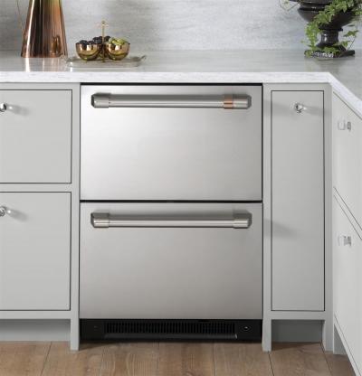 24" Café 5.7 Cu. Ft. Built-In Dual-Drawer Refrigerator - CDE06RP2NS1