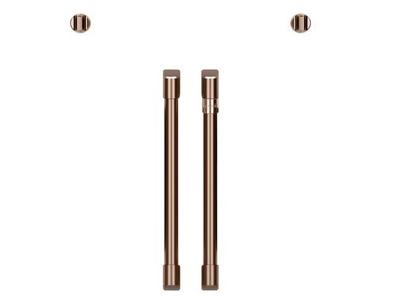 Cafe 2 French-Door Handles 2 Knobs - Brushed Copper - CXWSFHKPMCU