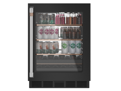 24" Cafe 5.1 Cu. Ft. Beverage Centre with Electronic Control in Matte Black - CCP06BP3PD1