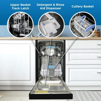 18" Danby Built-in Dishwasher With Front Controls - DDW18D1EB