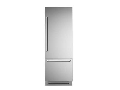 30" Bertazzoni 15.5 Cu. Ft. Built-in Bottom Mount Refrigerator in Stainless Steel - REF30BMBIXRT