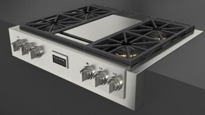 36" Fulgor Milano Sofia 600 Series Pro Gas Rangetop With Griddle - F6GRT364GS1