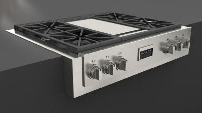 36" Fulgor Milano Sofia 600 Series Pro Gas Rangetop With Griddle - F6GRT364GS1