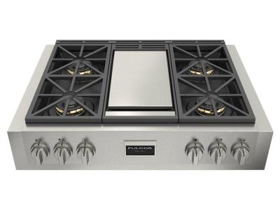 36" Fulgor Milano Sofia 600 Series Pro Gas Rangetop With Griddle - F6GRT364GS1