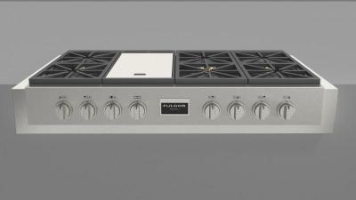 48" Fulgor Milano Sofia 600 Series Pro Gas Range Top - F6GRT486GS1