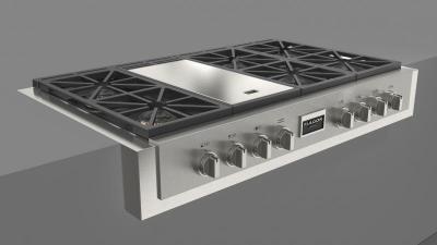 48" Fulgor Milano Sofia 600 Series Pro Gas Range Top - F6GRT486GS1