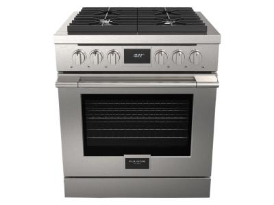 30" Fulgor Milano 400 Series Pro-Style Dual Fuel Range - F4PDF304S1