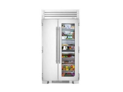 42" True Residential  Side by Side Refrigerator With Stainless Glass Door - TR-42SBS-SG-B