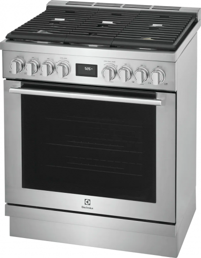 30" Electrolux 4.5 Cu. Ft. Front Control Free Standing Gas Range - ECFG3068AS