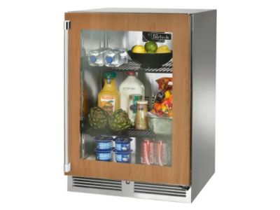 24" Perlick Indoor Signature Series Right-Hinge Undercounter Refrigerator in Panel Ready Glass Door - HP24RS44R
