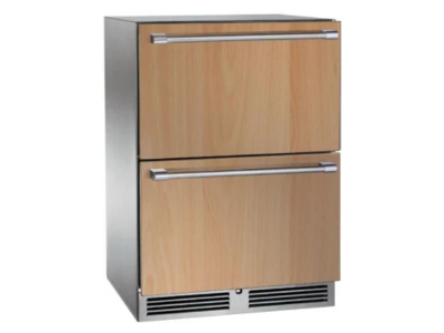 24" Perlick Indoor Signature Series Undercounter Freezer Drawers in Panel Ready with Door Lock - HP24FS46DL