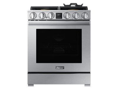 30" Dacor 6 Cu. Ft. Transitional Style Gas Range in Silver Stainless - DOP30T840GS/DA