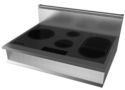 36" Hestan KRTI Series Induction Rangetop with 5 Elements in Steeletto - KRTI36-BK