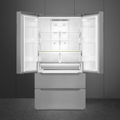 36" SMEG 22.46 Cu. Ft. FreeStanding French Door Refrigerator in Stainless Steel - FQ55UFX