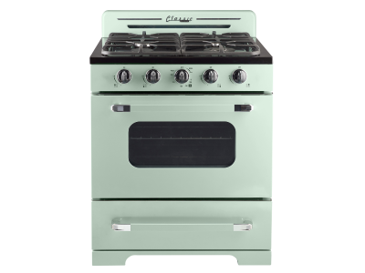 30" Unique Off-Grid Classic Retro 3.9 Cu. Ft. Propane Gas Range with Battery Ignition in Summer Mint Green - UGP-30CR OF2 LG