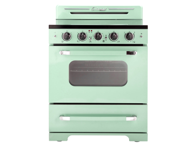 30" Unique 3.9 Cu. Ft. Classic Retro Electric Range with Convection Oven in Summer Mint Green - UGP-30CR EC LG