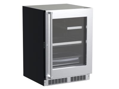 24" Marvel Professional Built-In Refrigerator With 3-In-1 Convertible Shelf And Reversible Hinge - MPRE424-SG31A