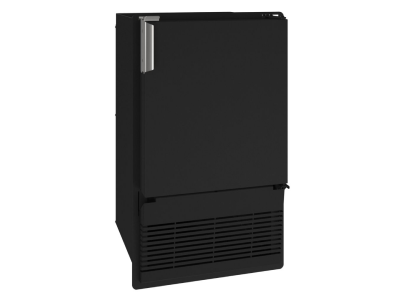 14" U-Line MCR014 Marine 230V Flush to Cabinet Crescent Ice Maker in Black Solid - UMCR014-BC02A