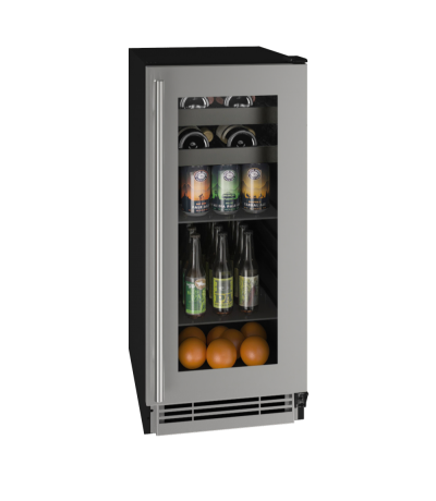 15" U-Line HBV115  Beverage Center with 2.9 Cu. Ft. Capacity - UHBV115-SG01A