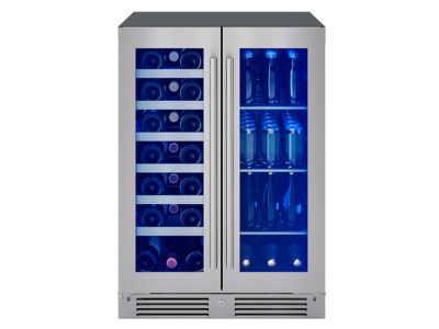 24" Zephyr 5.2 Cu. Ft. French Door Dual Zone Wine and Beverage Cooler - PRWB24C32CG