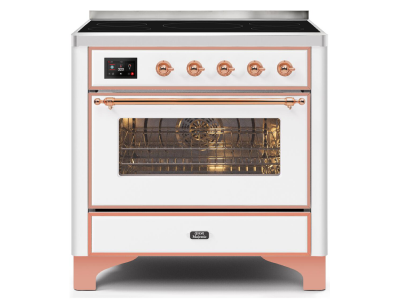 36" ILVE 3.5 Cu. Ft. Majestic II Electric Freestanding Range in Custom RAL Color with Copper Trim - UMI09NS3/RALP
