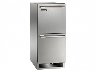 15" Perlick 2.8 Cu. Ft. Indoor Signature Series Built-in Refrigerated Stainless Steel Drawers - HP15RS45