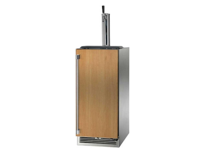 15" Perlick Marine Signature Series Right-Hinge Beverage Dispenser in Solid Panel Ready Door with 1 Faucet and Door Lock - HP15TM42RL1