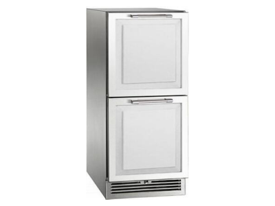 15" Perlick Marine and Coastal Signature Series Refrigerated Panel Ready Drawers with Door Lock - HP15RM46DL
