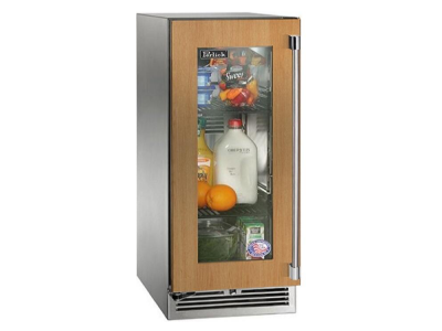 15" Perlick Marine and Coastal Signature Series Left-Hinge Refrigerator in Panel Ready Glass Door - HP15RM44L