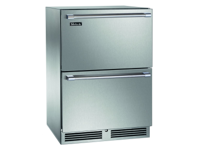 24" Perlick Marine and Coastal Signature Series Freezer Drawers with Stainless Steel Drawers - HP24FM45