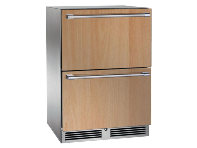 24" Perlick Marine and Coastal Signature Series Dual-Zone Refrigerator/Freezer Panel Ready Drawers - HP24ZM46