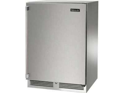 24" Perlick Marine Signature Series Dual Zone Wine/Refrigerator Solid Stainless Steel Door - HP24CM41RL