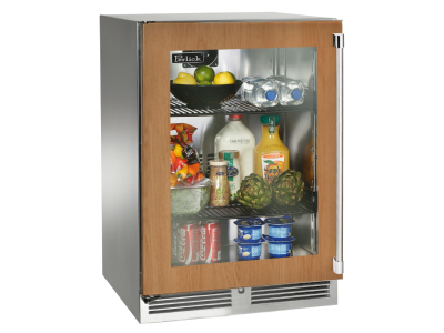 24" Perlick Marine Signature Series Left-Hinge Refrigerator in Panel Ready Glass Door - HP24RM44L