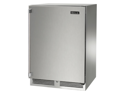 24" Perlick Marine Signature Series Right-Hinge Refrigerator in Solid Stainless Steel Door - HP24RM41R