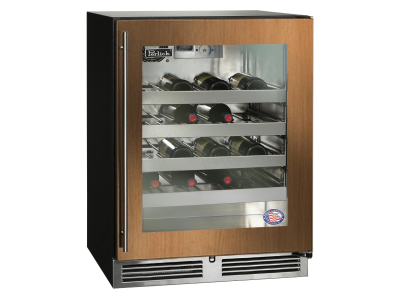 24" Perlick Indoor ADA Height Right-Hinge Compliant Wine Reserve in Panel Ready Glass Door with Door Lock - HA24WB44RL