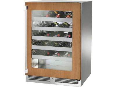 24" Perlick Marine Signature Series Wine Reserve Panel Ready Glass Door - HP24WM44RL