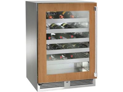 24" Perlick Marine Signature Series Wine Reserve Panel Ready Glass Door - HP24WM44L