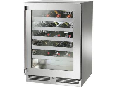 24" Perlick Marine Signature Series Wine Reserve Stainless Steel Glass Door - HP24WM43R