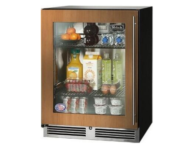 24" Perlick ADA Height Compliant Indoor Left-Hinge Refrigerator in Panel Ready Glass Door - HA24RB44L