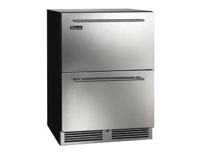 24" Perlick 5.20 Cu. Ft. C-Series Indoor Refrigerated Drawers - HC24RB45DL