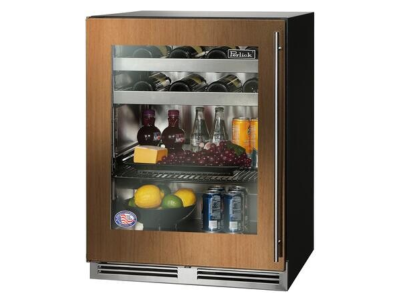 24" Perlick Indoor ADA Height Left-Hinge Compliant Beverage Center in Panel Ready Glass Door - HA24BB44L