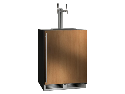 24" Perlick Indoor C-Series Right-Hinge Beverage Dispenser in Solid Panel Ready Door with Door Lock and 2 Faucet - HC24TB42RL2
