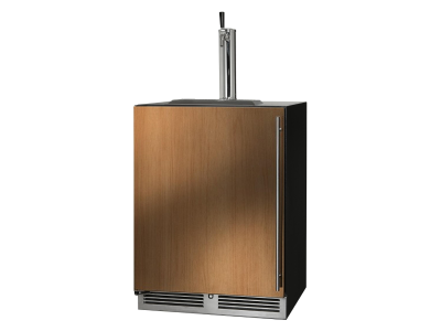 24" Perlick Indoor C-Series Left-Hinge Beverage Dispenser in Solid Panel Ready Door with Door Lock and 1 Faucet - HC24TB42LL1