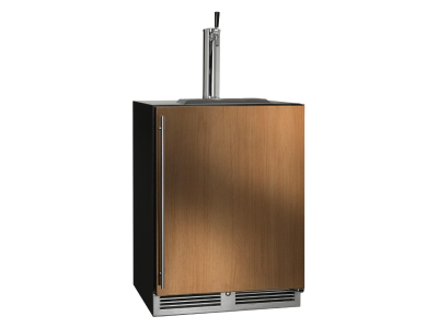 24" Perlick Indoor C-Series Right-Hinge Beverage Dispenser in Solid Panel Ready Door with Door Lock and 1 Faucet - HC24TB42RL1