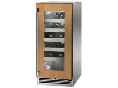 15" Perlick Indoor Signature Series Wine Reserve Panel Ready Glass Door -  HP15WS44RL