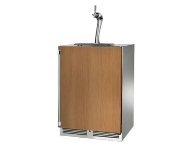 24" Perlick Signature Adara Series Right-Hinge Single Tap Beverage Dispenser with Lock in Panel Ready - HP24TS42RL1A